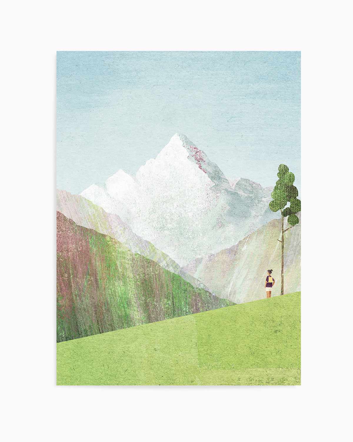 Hiking in the Mountains by Henry Rivers Art Print