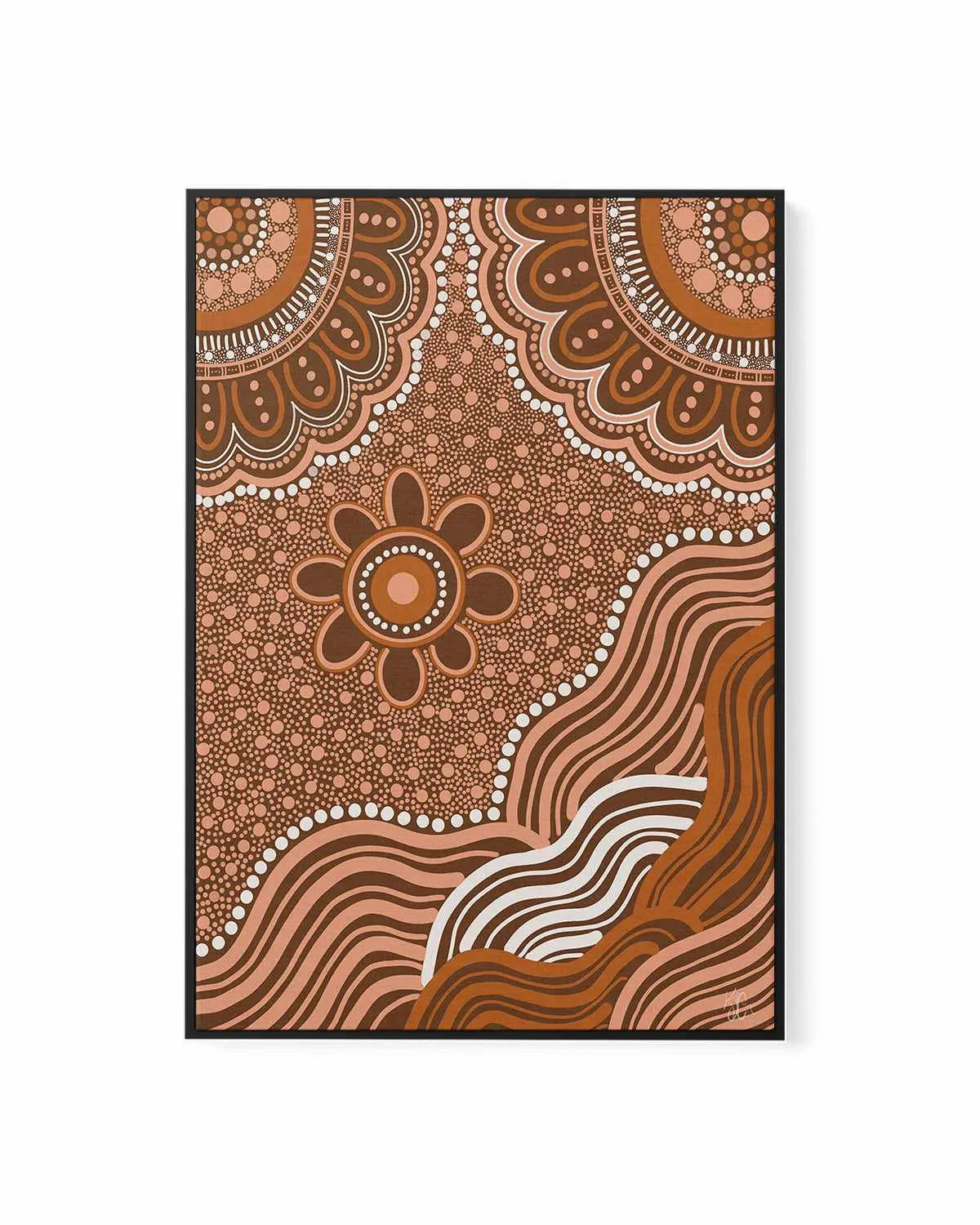 Hills of Happiness by Kiz Costelloe | Framed Canvas Art Print from Olive et Oriel where you can shop wallpaper and artworks online