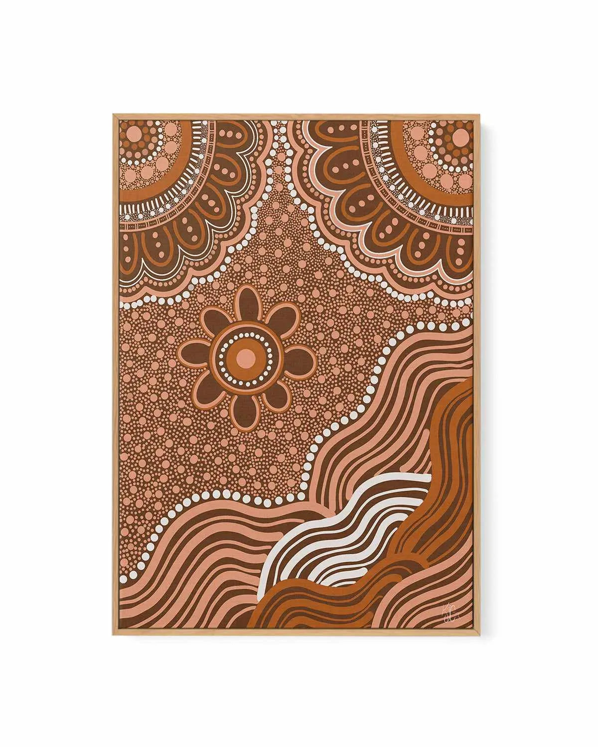 Hills of Happiness by Kiz Costelloe | Framed Canvas Art Print from Olive et Oriel where you can shop wallpaper and artworks online