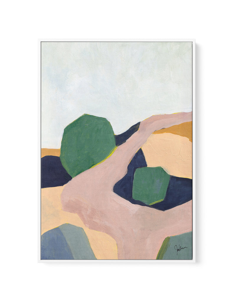 Hillside Geometry 3 by Jan Weiss | Framed Canvas Art Print