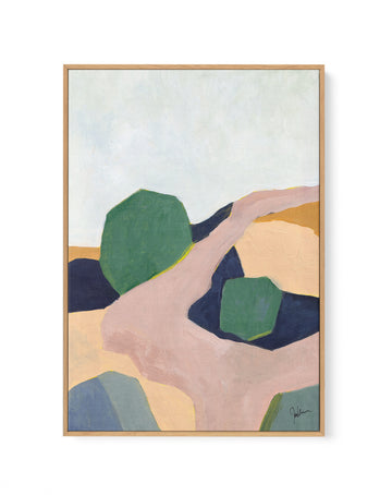 Hillside Geometry 3 by Jan Weiss | Framed Canvas Wall Art