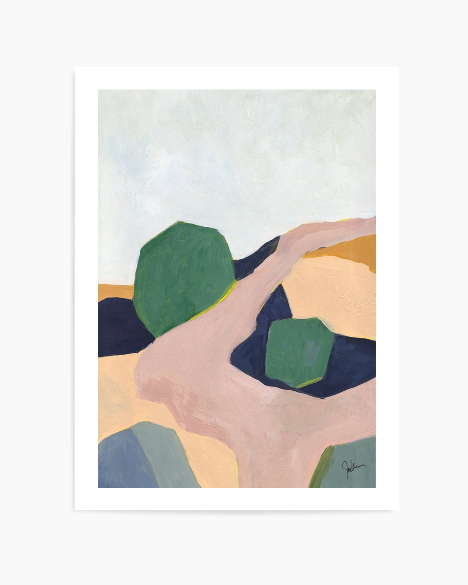 Hillside Geometry 3 by Jan Weiss | Art Print