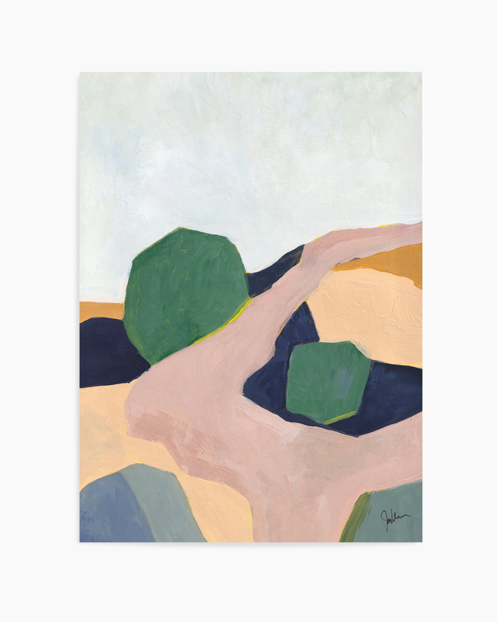 Hillside Geometry 3 by Jan Weiss | Art Print