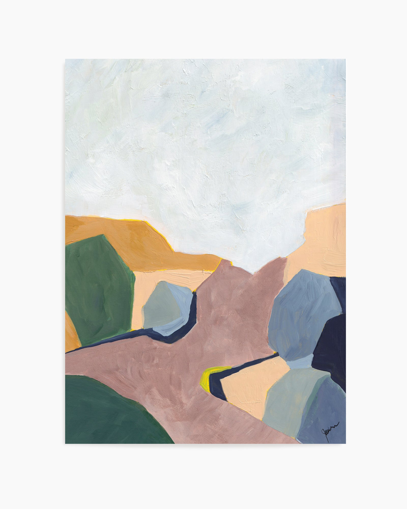 Hillside Geometry 4 by Jan Weiss | Art Print