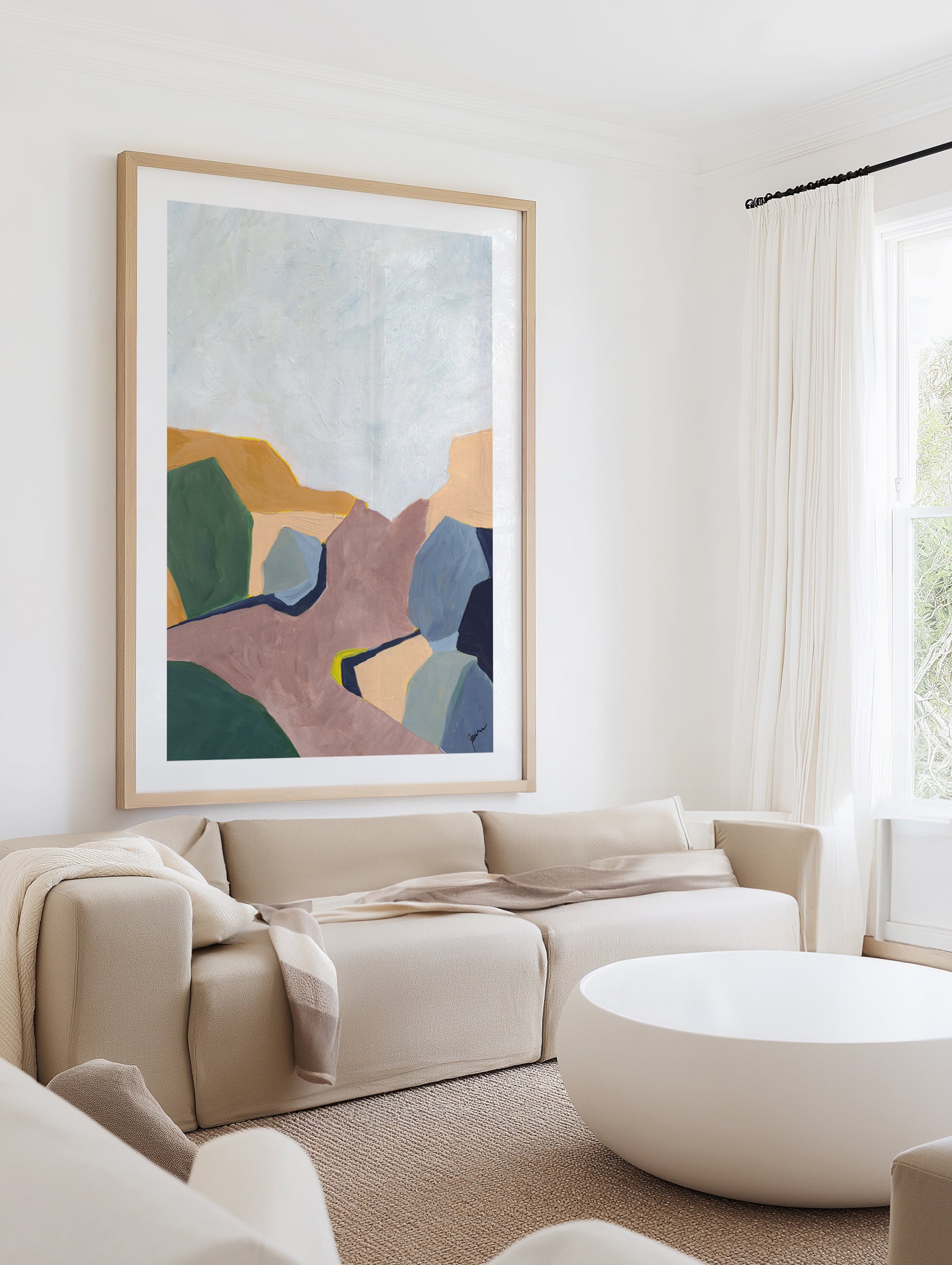 Hillside Geometry 4 by Jan Weiss | Art Print