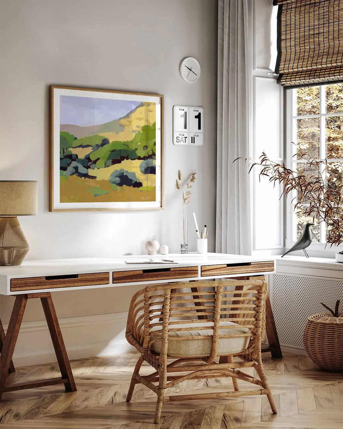 Hillside by Anne Becker Art Print from Olive et Oriel where you can shop wallpaper and artworks online