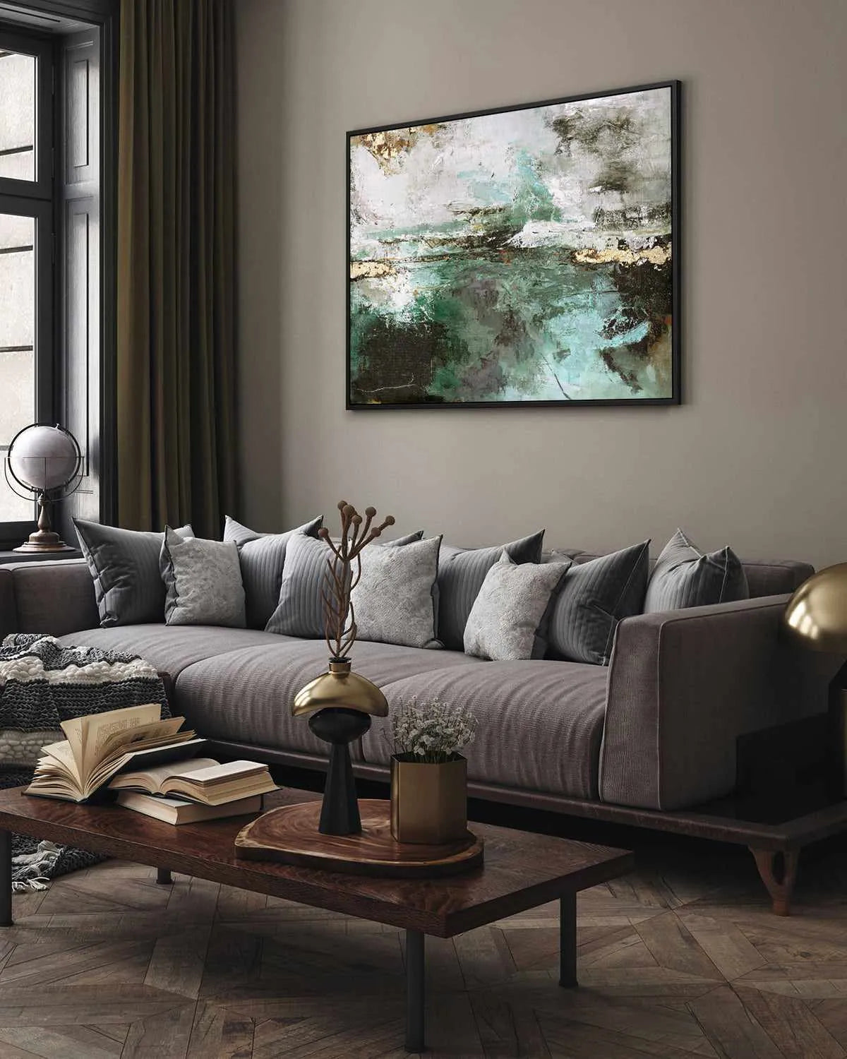 Hillside by Design Fabrikken | Framed Canvas Art Print from Olive et Oriel where you can shop wallpaper and artworks online