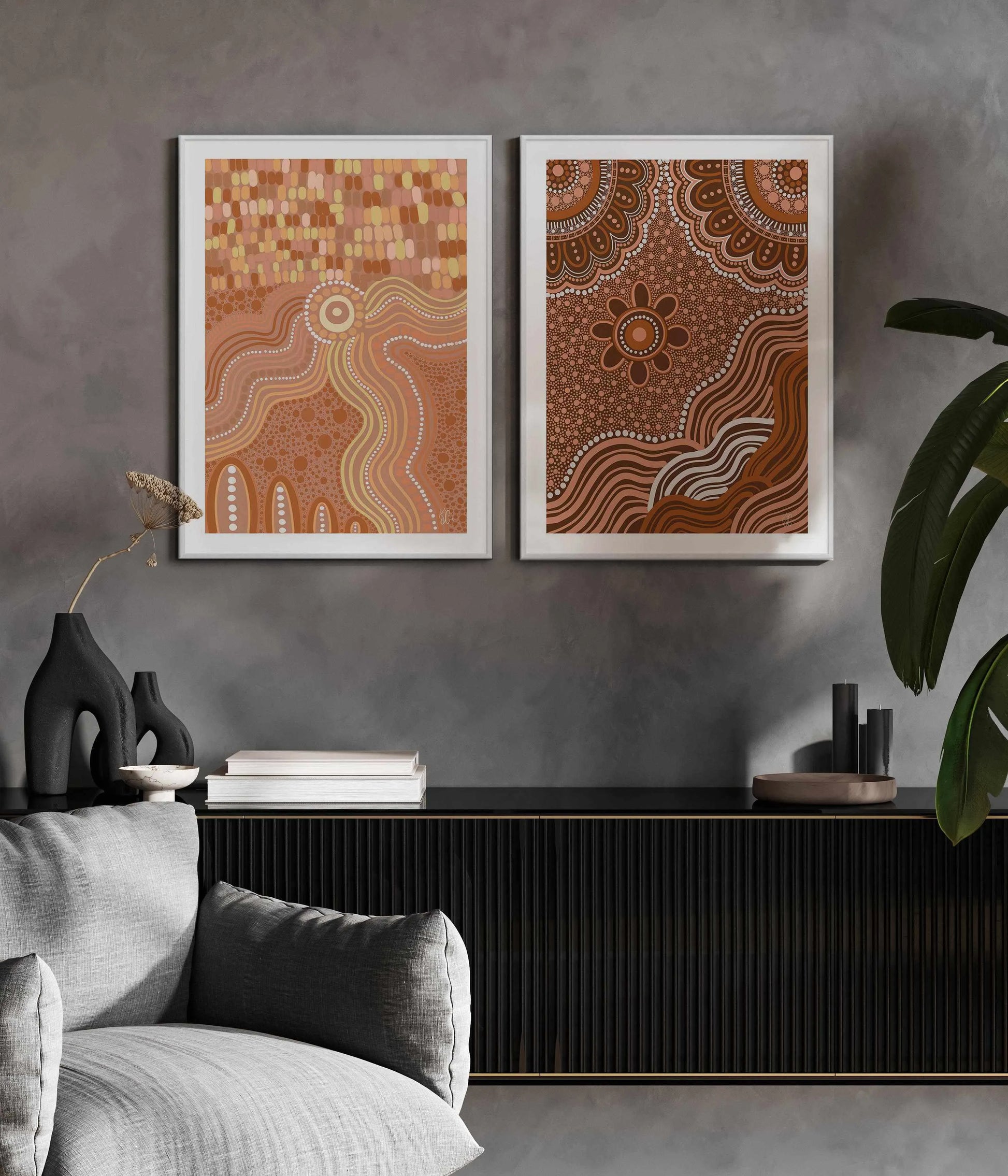 Hills of Happiness by Kiz Costelloe Art Print from Olive et Oriel where you can shop wallpaper and artworks online