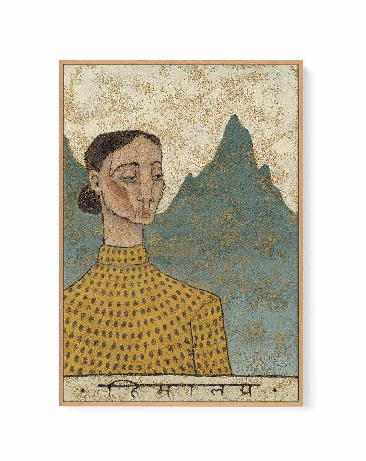 Himalaya is calling by Julie Celina | Framed Canvas Art Print