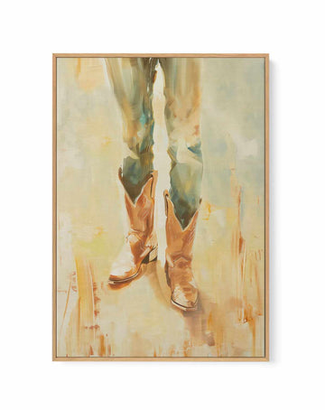 His Boots | Framed Canvas Art Print from Olive et Oriel where you can shop wallpaper and artworks online