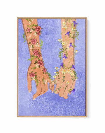 Holding Hands By Raissa Oltmanns | Framed Canvas Art Print from Olive et Oriel where you can shop wallpaper and artworks online