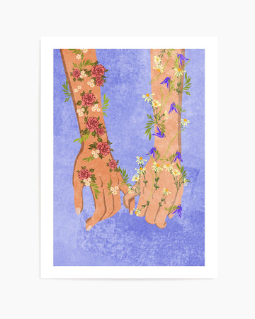 Holding Hands By Raissa Oltmanns | Art Print from Olive et Oriel where you can shop wallpaper and artworks online