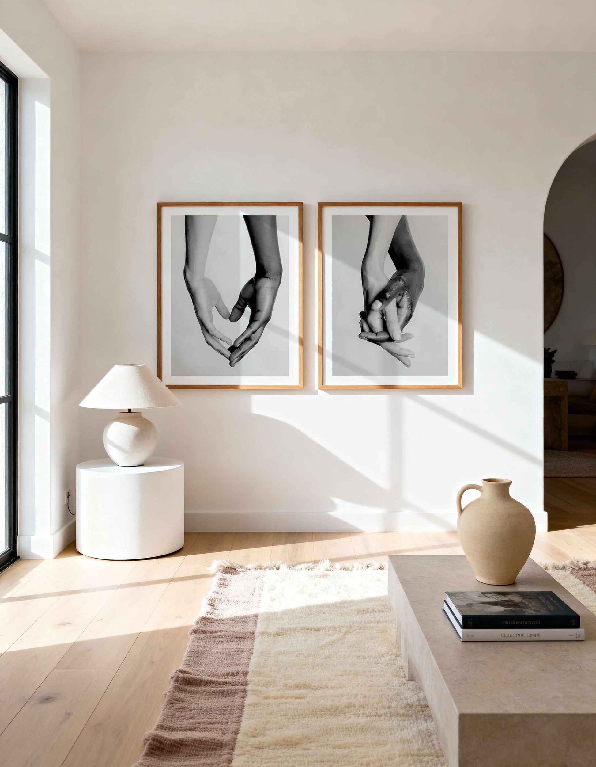 Holding Hands I & II Art Print Set of 2 | Matching Wall Art from Olive et Oriel where you can shop wallpaper and artworks online