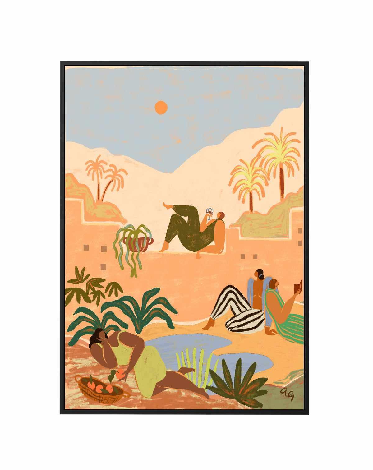 Holiday by Arty Guava | Framed Canvas Art Print from Olive et Oriel where you can shop wallpaper and artworks online