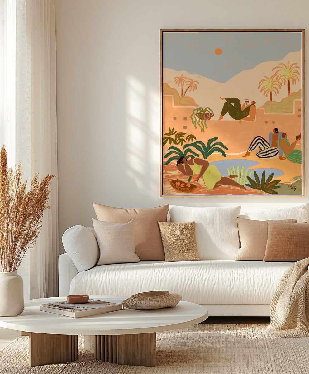 Holiday by Arty Guava | Framed Canvas Art Print from Olive et Oriel where you can shop wallpaper and artworks online