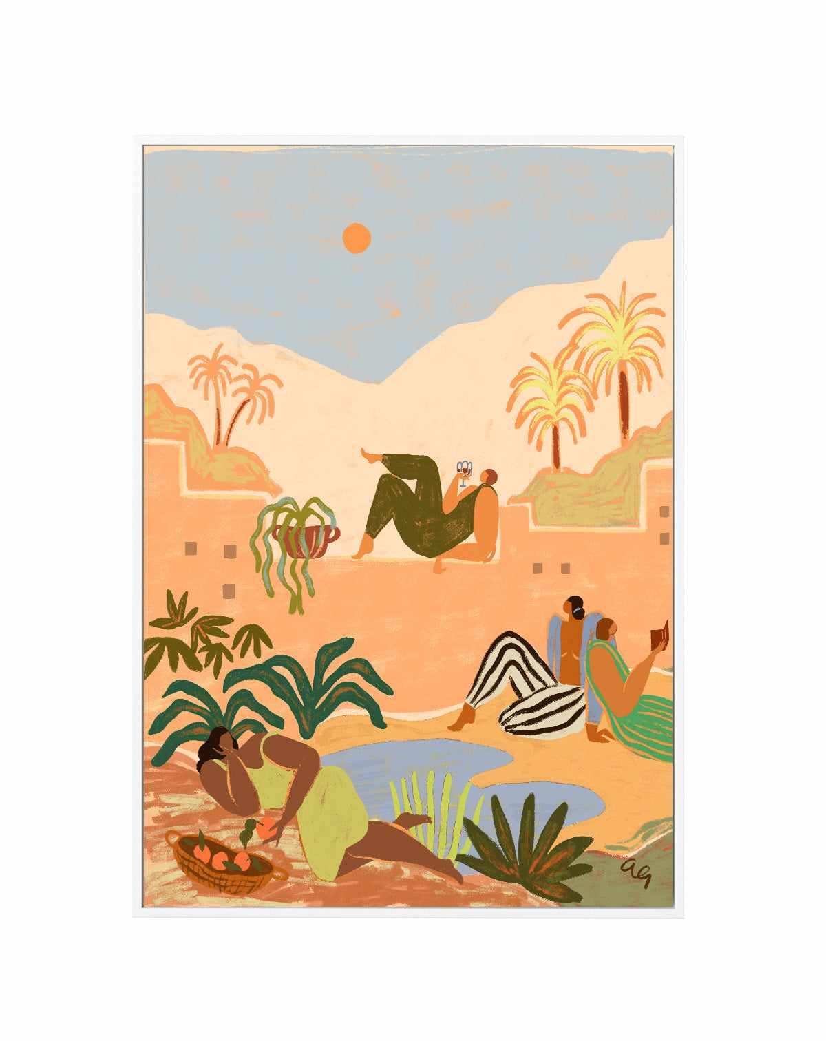 Holiday by Arty Guava | Framed Canvas Art Print from Olive et Oriel where you can shop wallpaper and artworks online