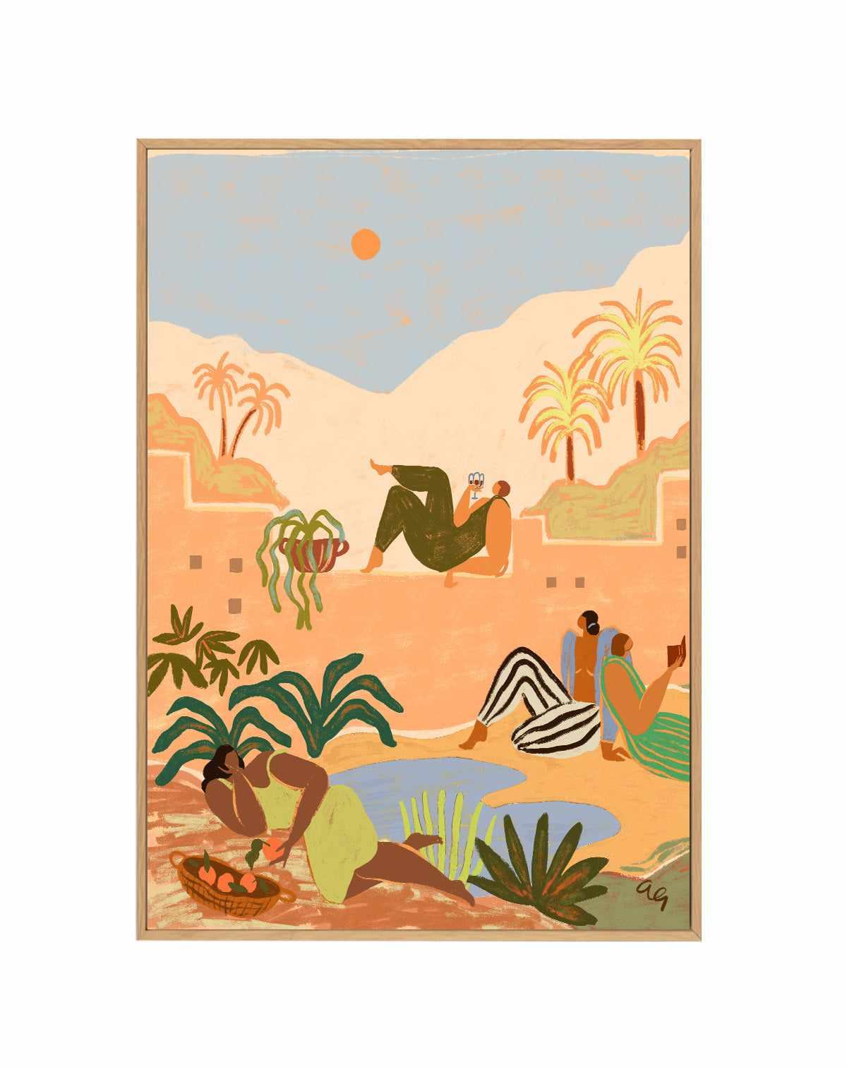 Holiday by Arty Guava | Framed Canvas Art Print from Olive et Oriel where you can shop wallpaper and artworks online