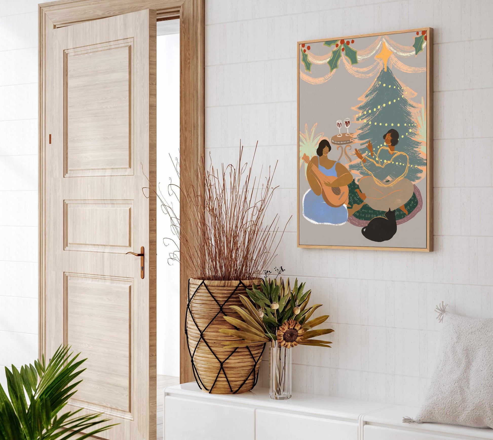 Holidays by Arty Guava | Framed Canvas Art Print from Olive et Oriel where you can shop wallpaper and artworks online