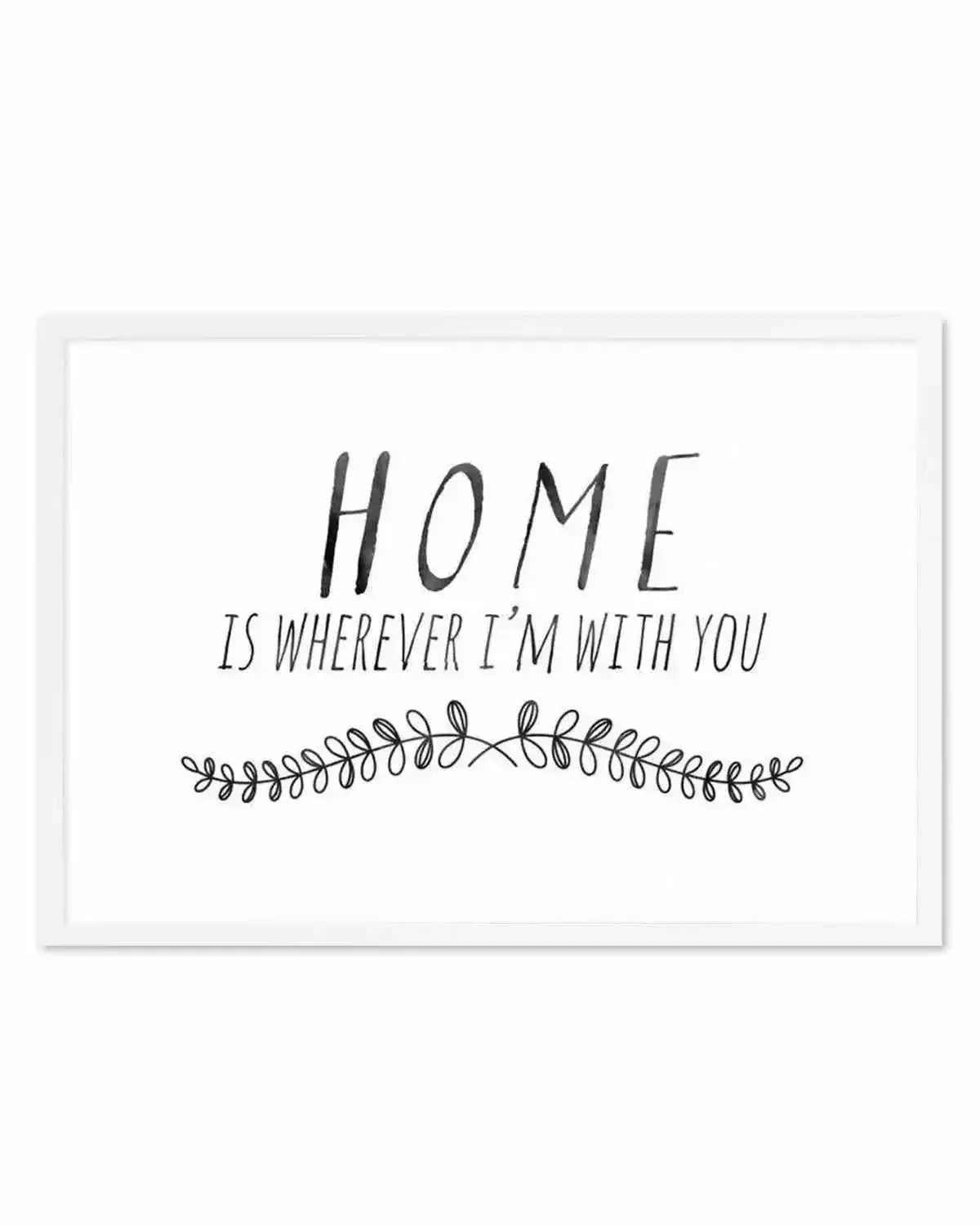 Home is... Art Print from Olive et Oriel where you can shop wallpaper and artworks online