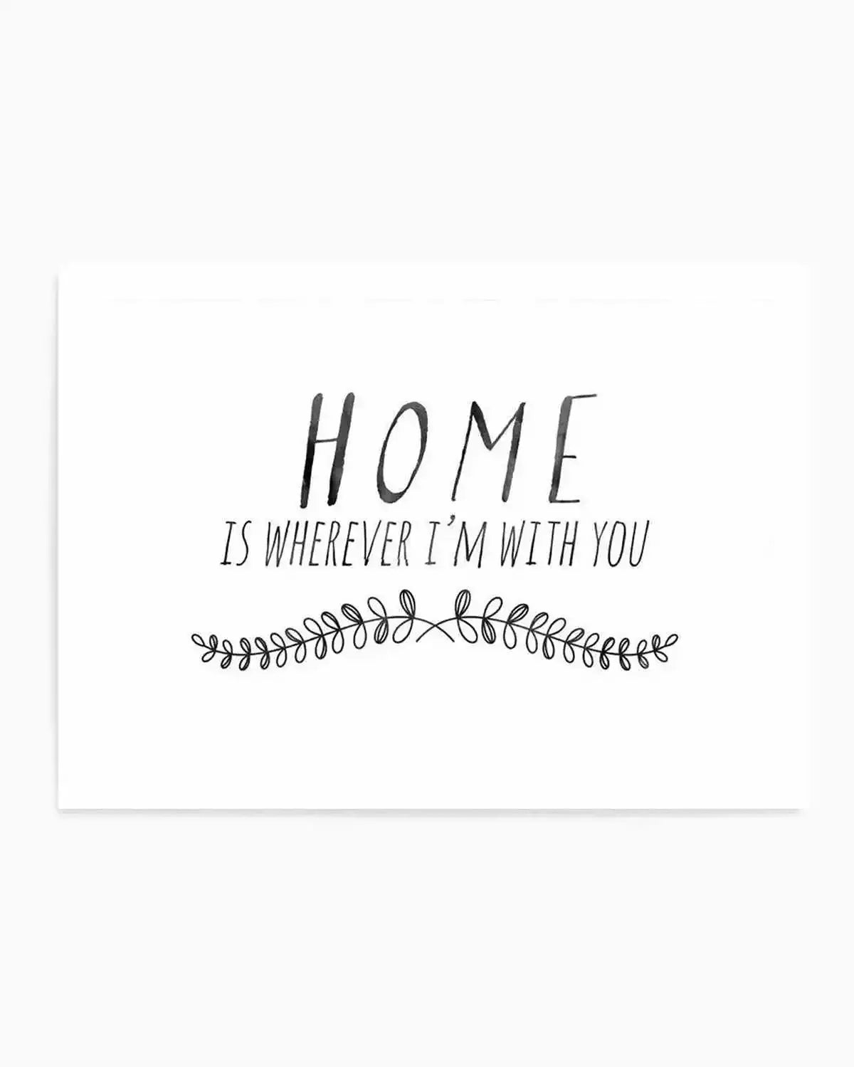 Home is... Art Print from Olive et Oriel where you can shop wallpaper and artworks online