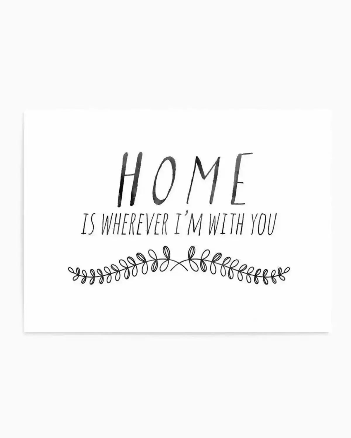 Home is... Art Print from Olive et Oriel where you can shop wallpaper and artworks online
