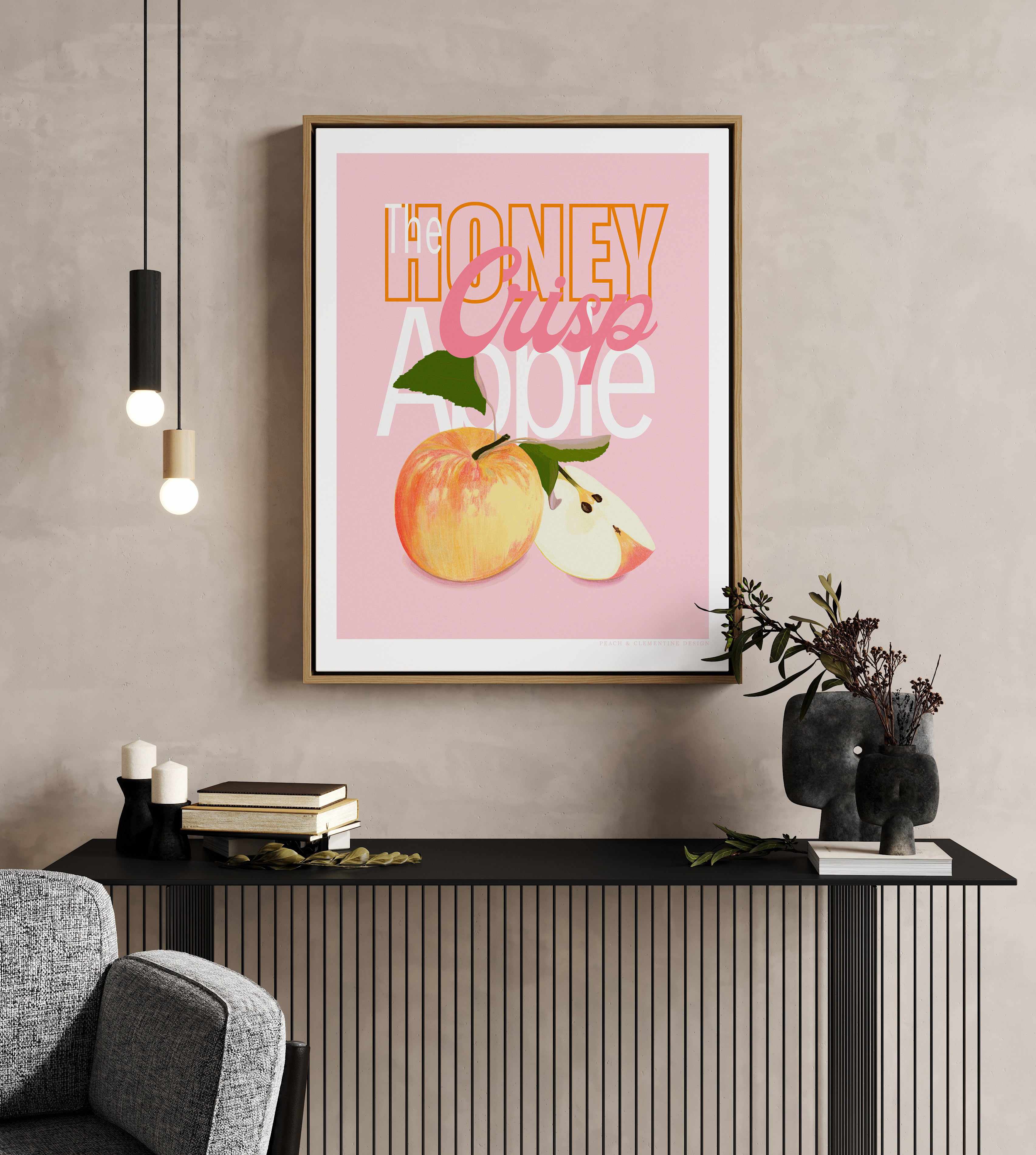 Honey Crisp Apple by Jenny Liz Rome | Framed Canvas Art Print