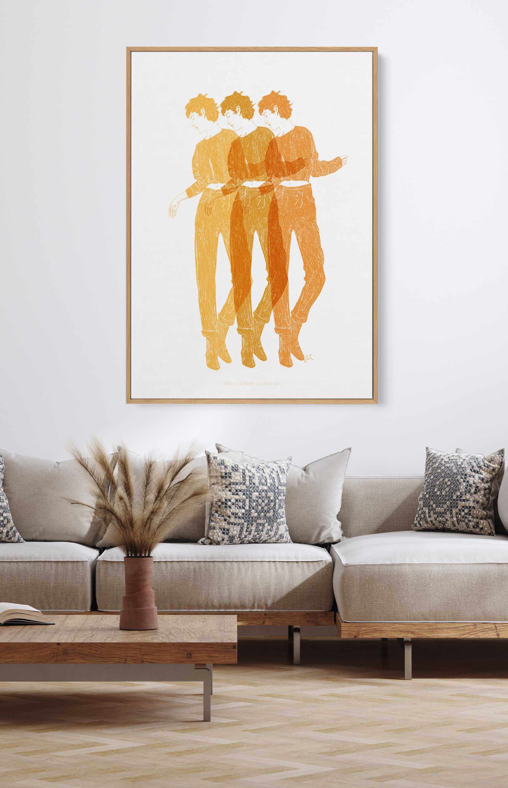 Honey Honey Honey by Jenny Liz Rome | Framed Canvas Art Print