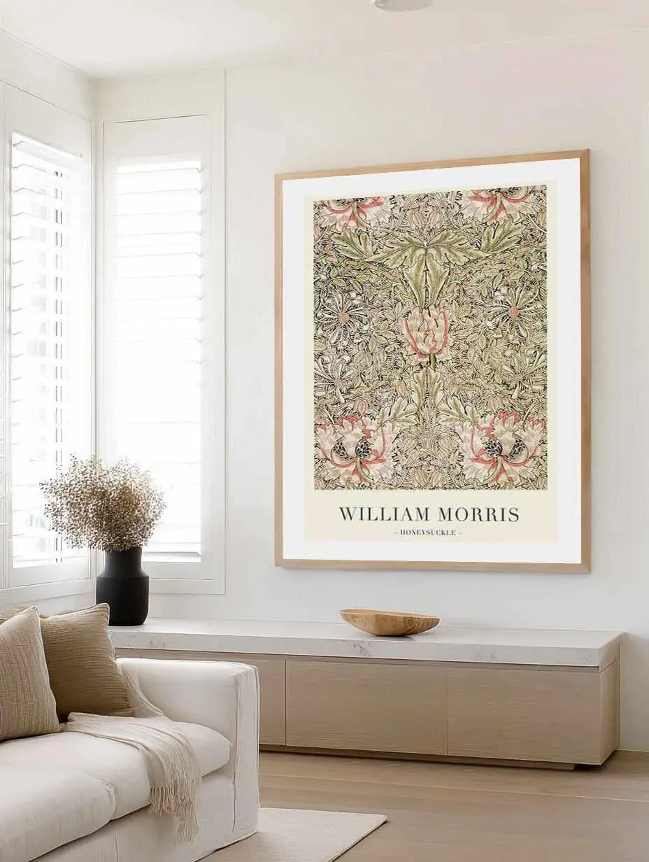 Honeysuckle by William Morris Art Print from Olive et Oriel where you can shop wallpaper and artworks online