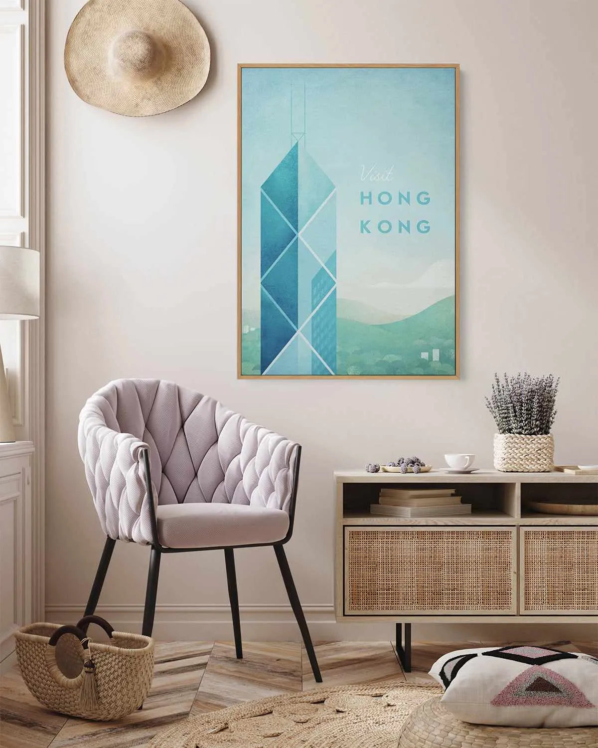 Hong Kong by Henry Rivers | Framed Canvas Art Print from Olive et Oriel where you can shop wallpaper and artworks online