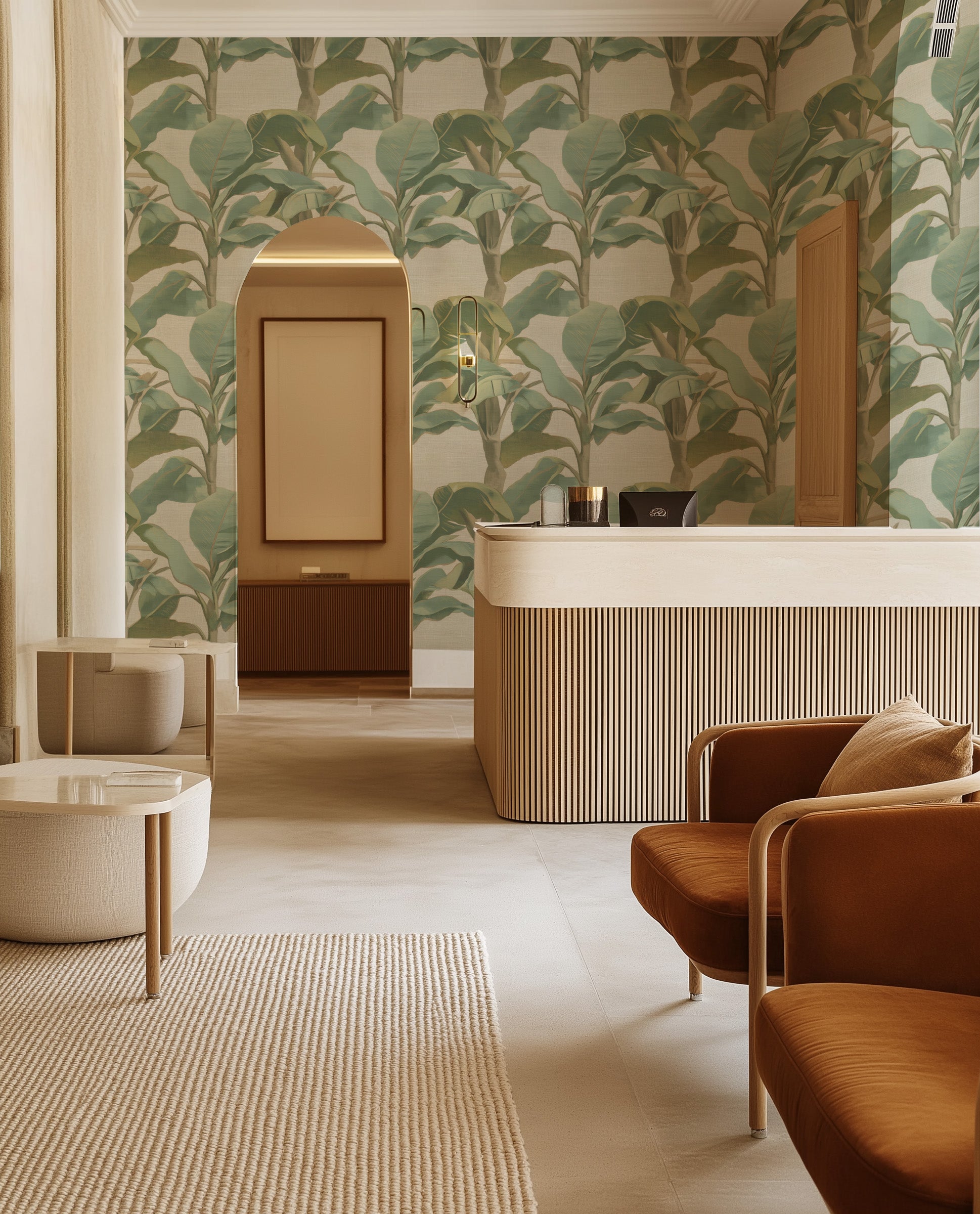 Honolulu Palms Commercial Vinyl Wallpaper from Olive et Oriel where you can shop wallpaper and artworks online