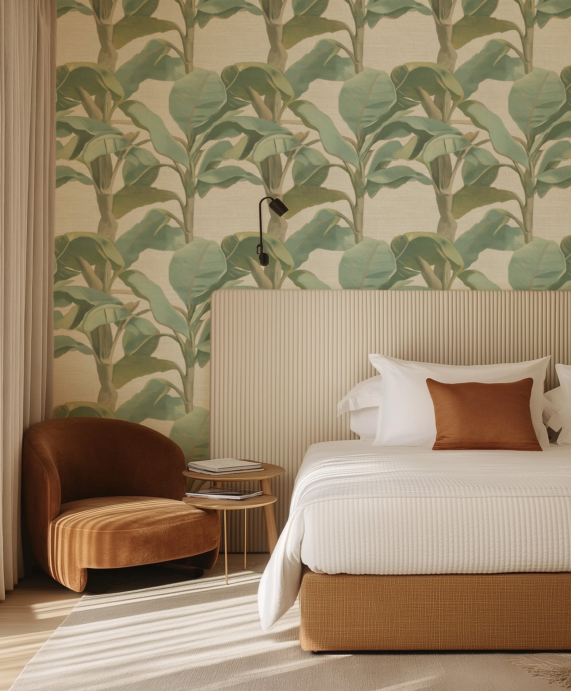Honolulu Palms Commercial Vinyl Wallpaper from Olive et Oriel where you can shop wallpaper and artworks online