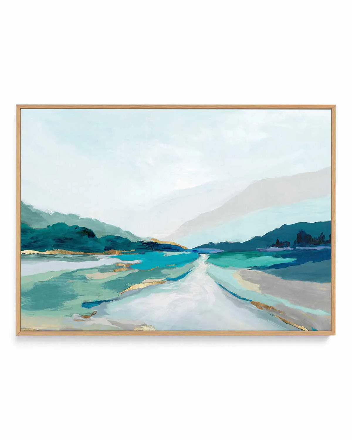 Hope Creek Blue | Framed Canvas Art Print from Olive et Oriel where you can shop wallpaper and artworks online