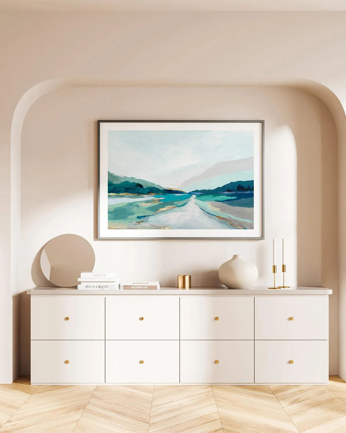 Hope Creek Blue Art Print from Olive et Oriel where you can shop wallpaper and artworks online