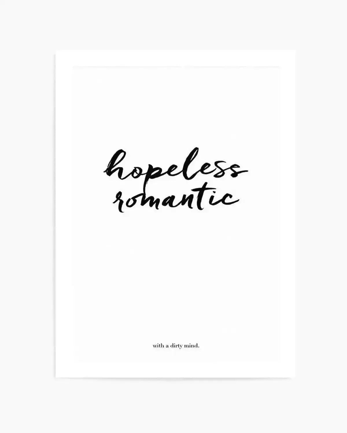Hopeless Romantic Art Print from Olive et Oriel where you can shop wallpaper and artworks online