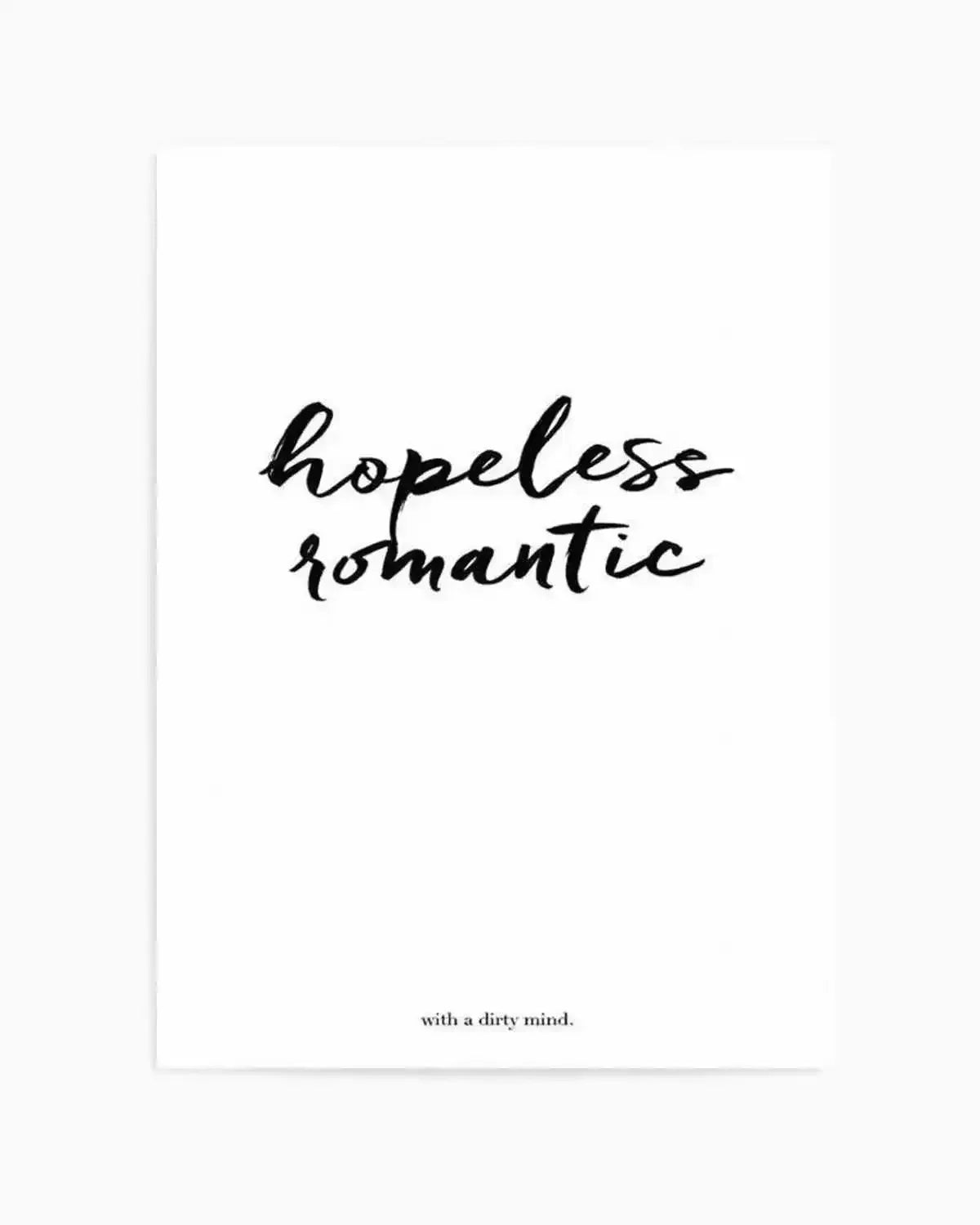 Hopeless Romantic Art Print from Olive et Oriel where you can shop wallpaper and artworks online