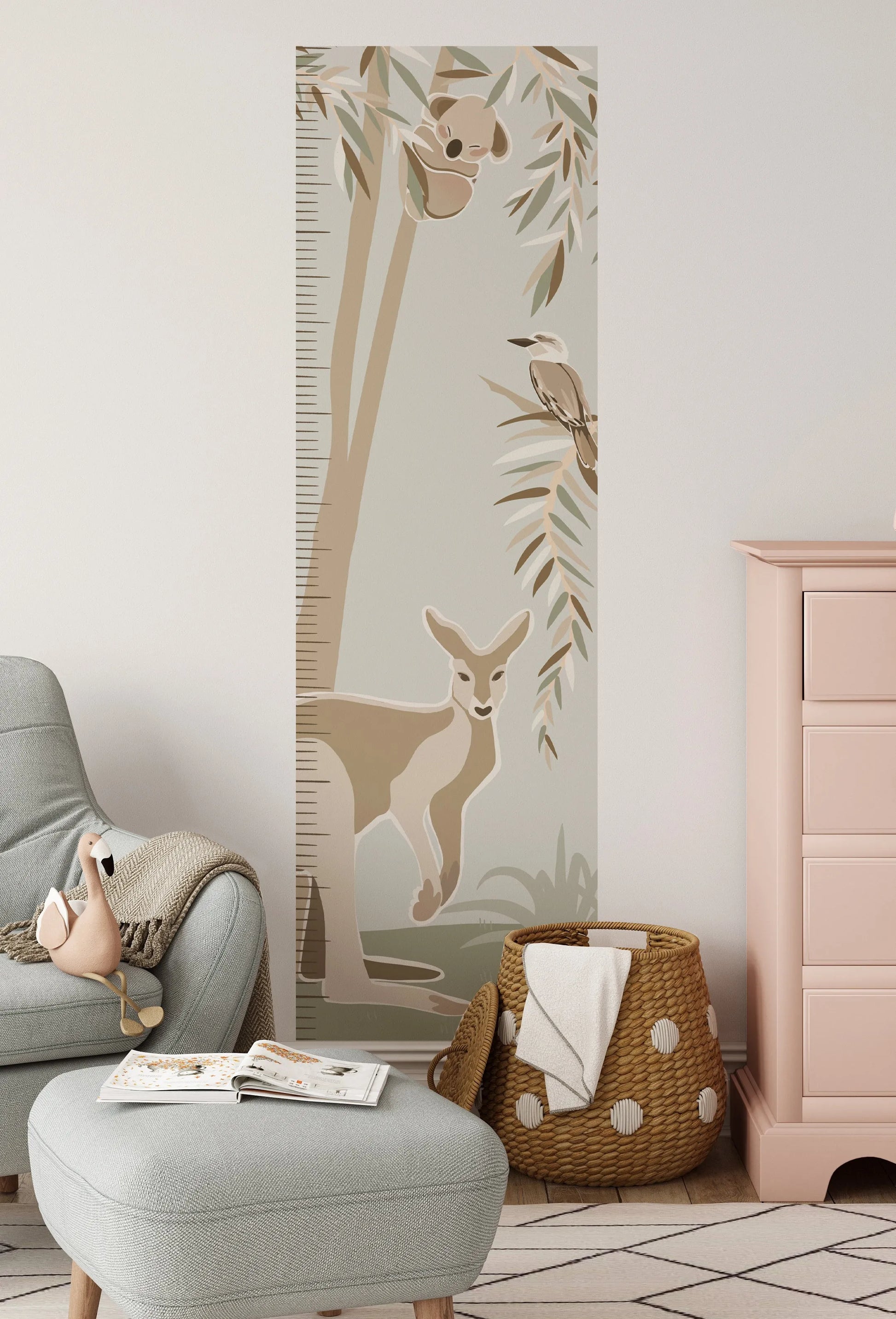Hop to the Top Height Chart Decal from Olive et Oriel where you can shop wallpaper and artworks online