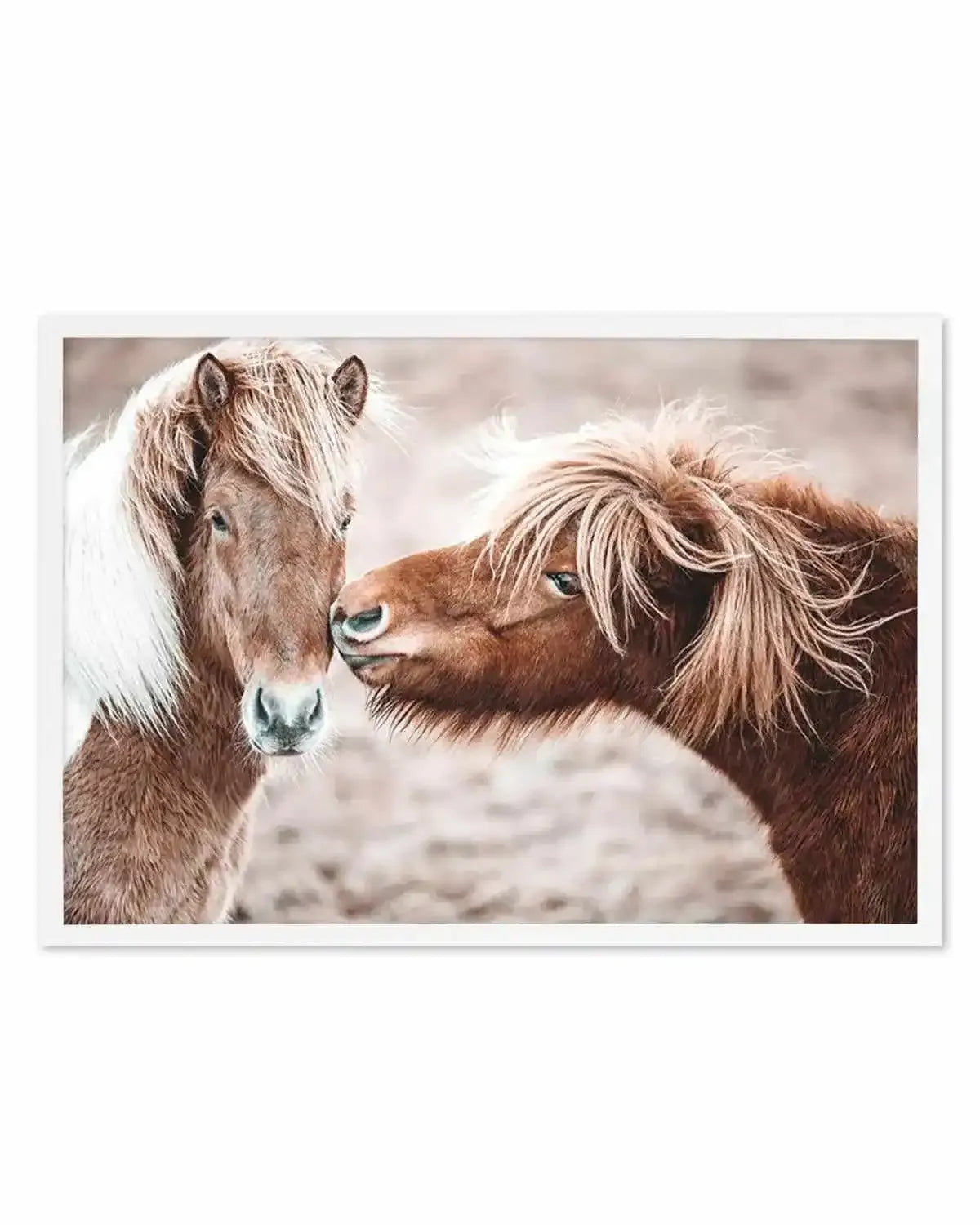 Horse Kisses Art Print from Olive et Oriel where you can shop wallpaper and artworks online