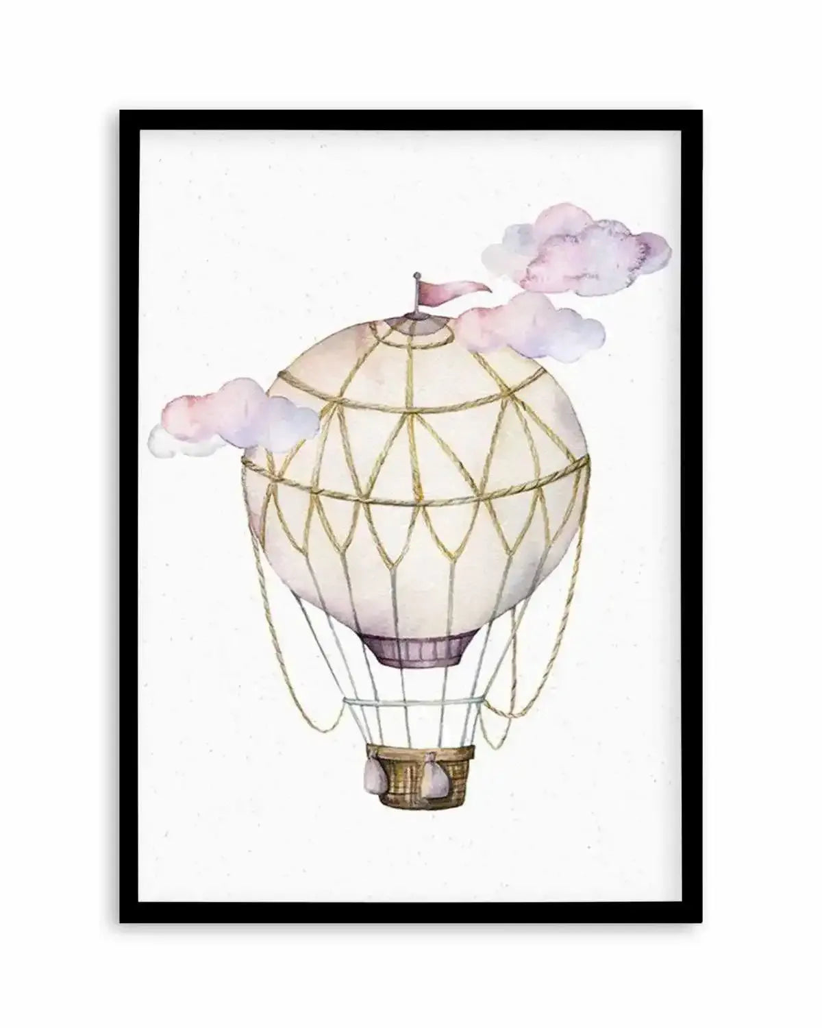Hot Air Balloon | Pink Art Print from Olive et Oriel where you can shop wallpaper and artworks online