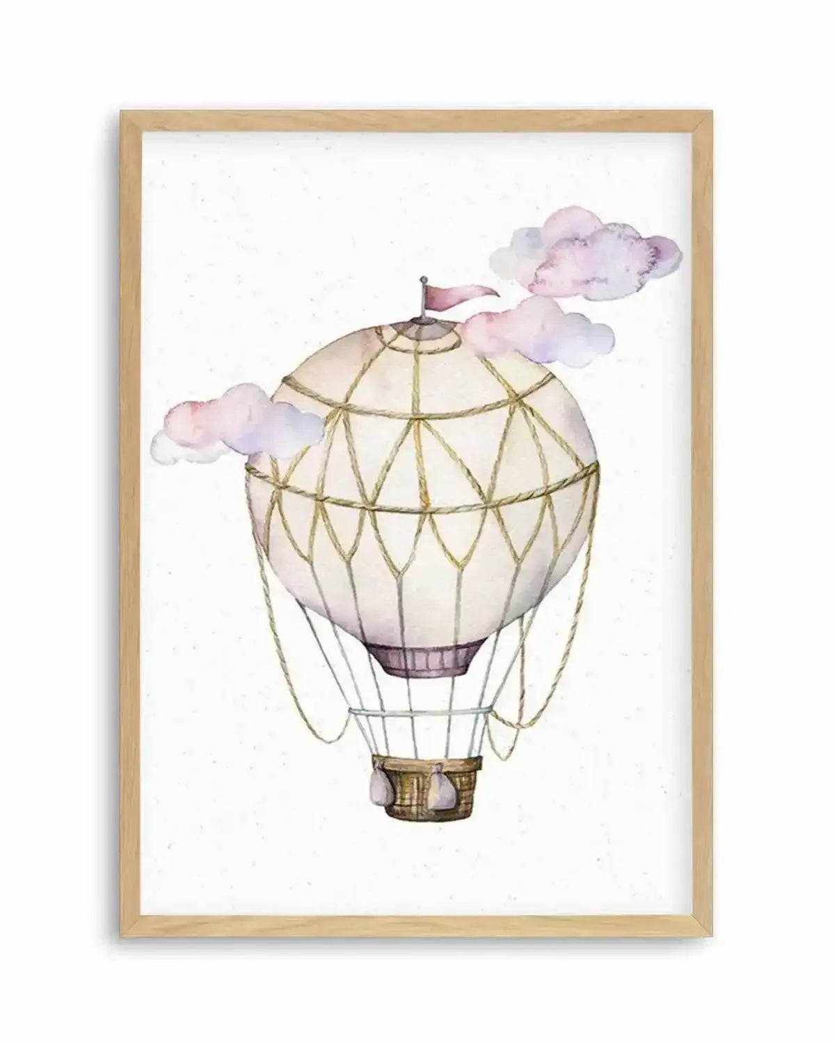 Hot Air Balloon | Pink Art Print from Olive et Oriel where you can shop wallpaper and artworks online