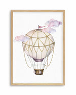 Hot Air Balloon | Pink Art Print