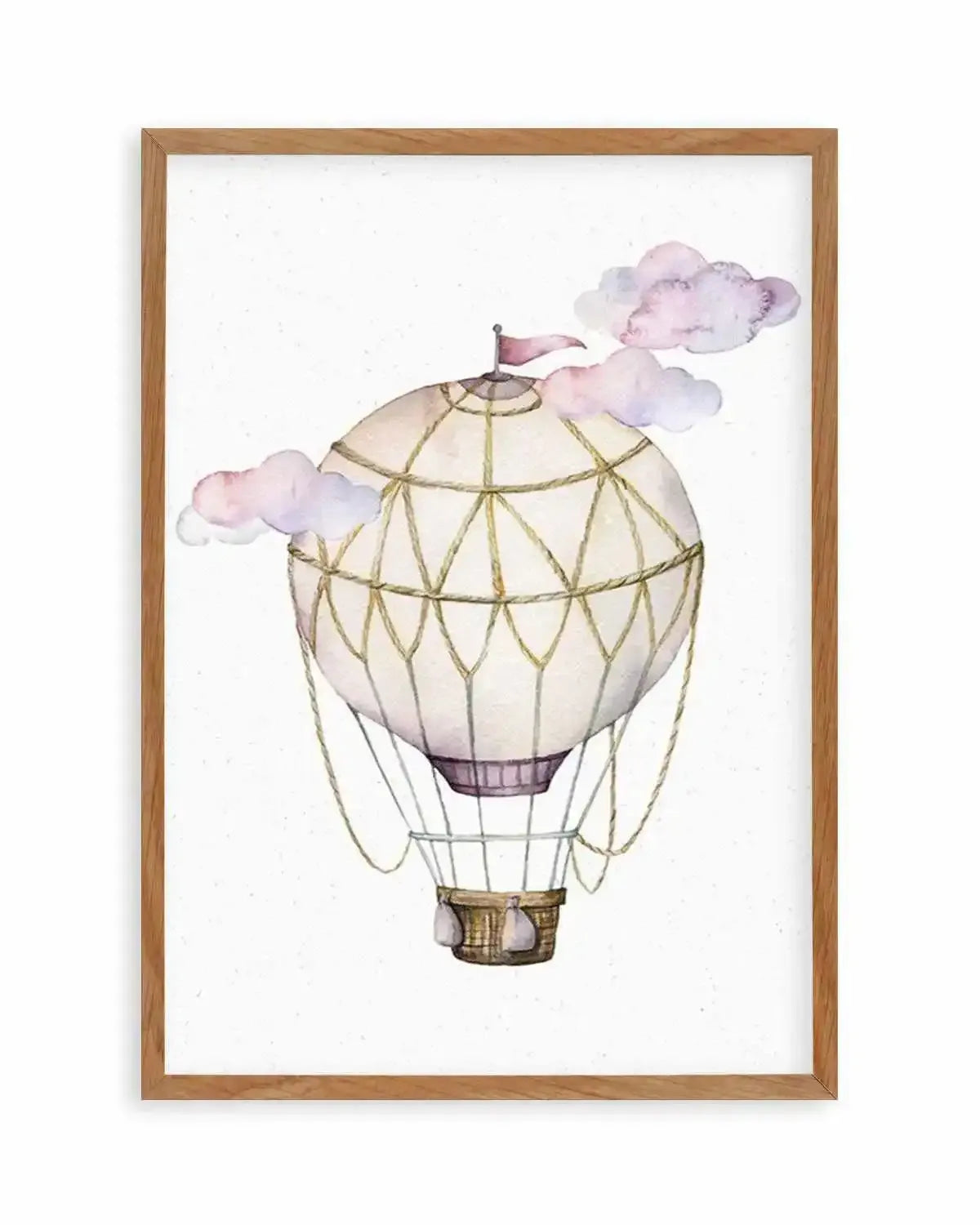 Hot Air Balloon | Pink Art Print from Olive et Oriel where you can shop wallpaper and artworks online