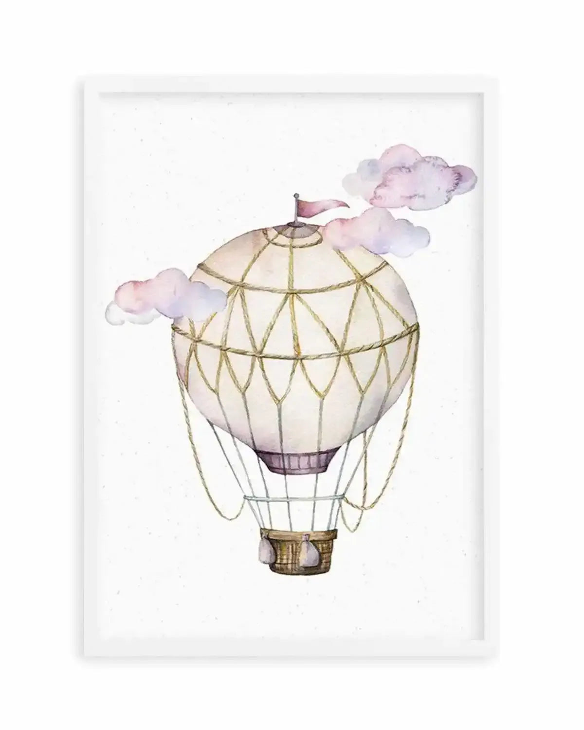 Hot Air Balloon | Pink Art Print from Olive et Oriel where you can shop wallpaper and artworks online