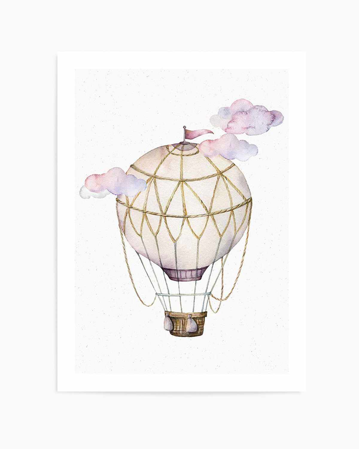 Hot Air Balloon | Pink Art Print