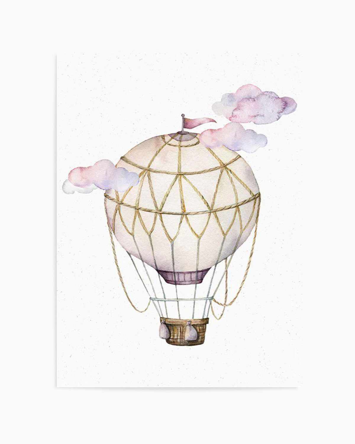 Hot Air Balloon | Pink Art Print