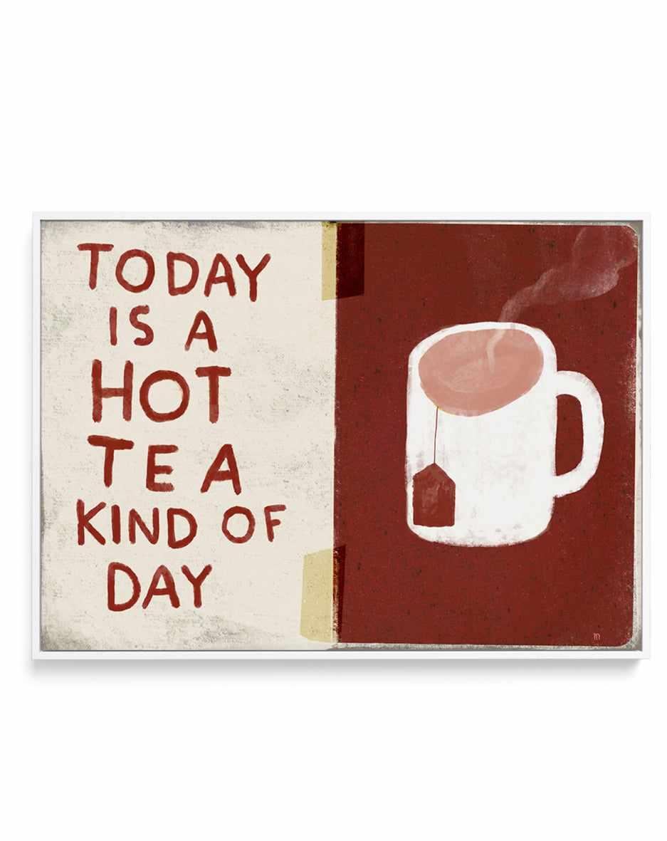 Hot Tea Day by Marco Marella | Framed Canvas Art Print from Olive et Oriel where you can shop wallpaper and artworks online
