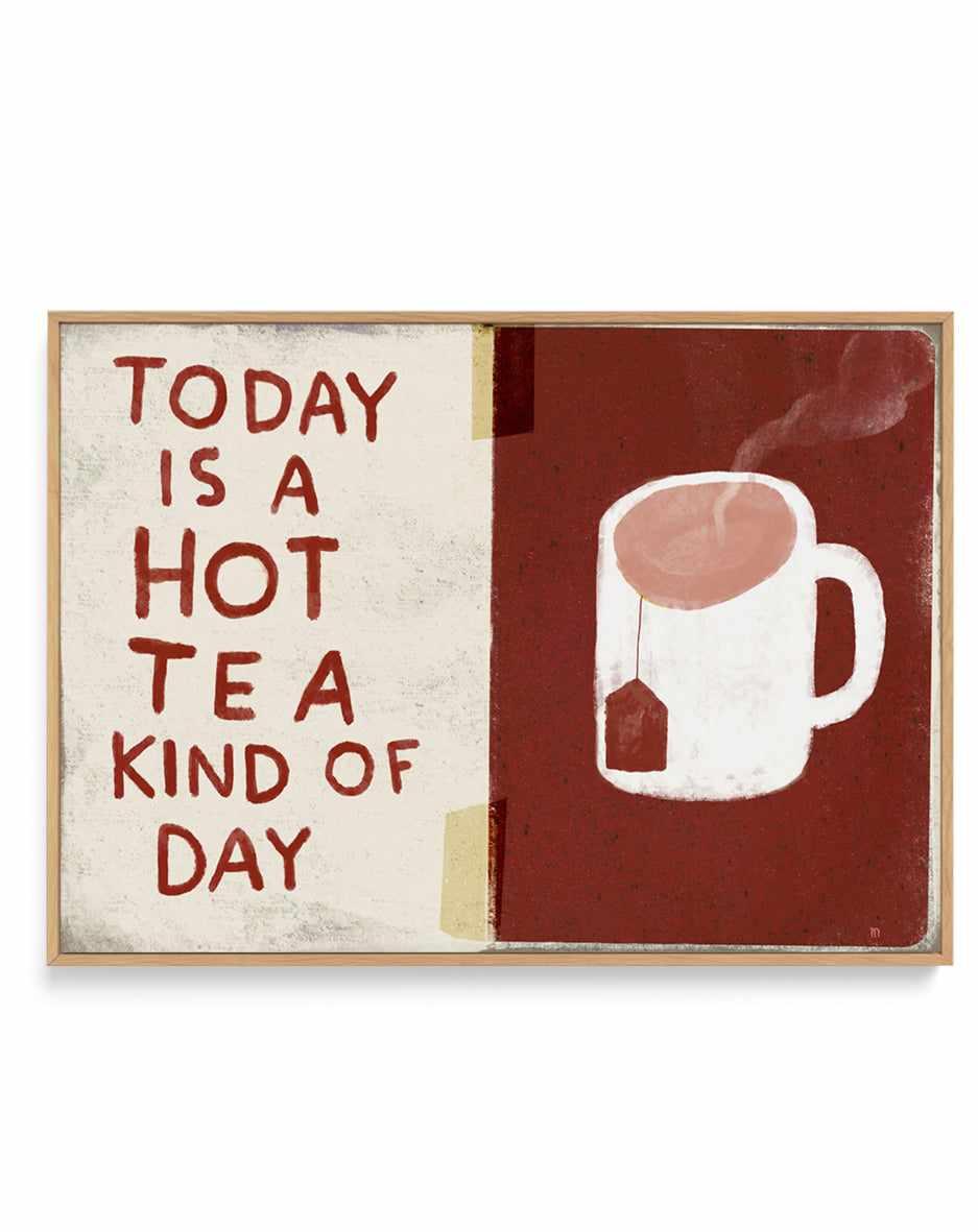 Hot Tea Day by Marco Marella | Framed Canvas Art Print from Olive et Oriel where you can shop wallpaper and artworks online