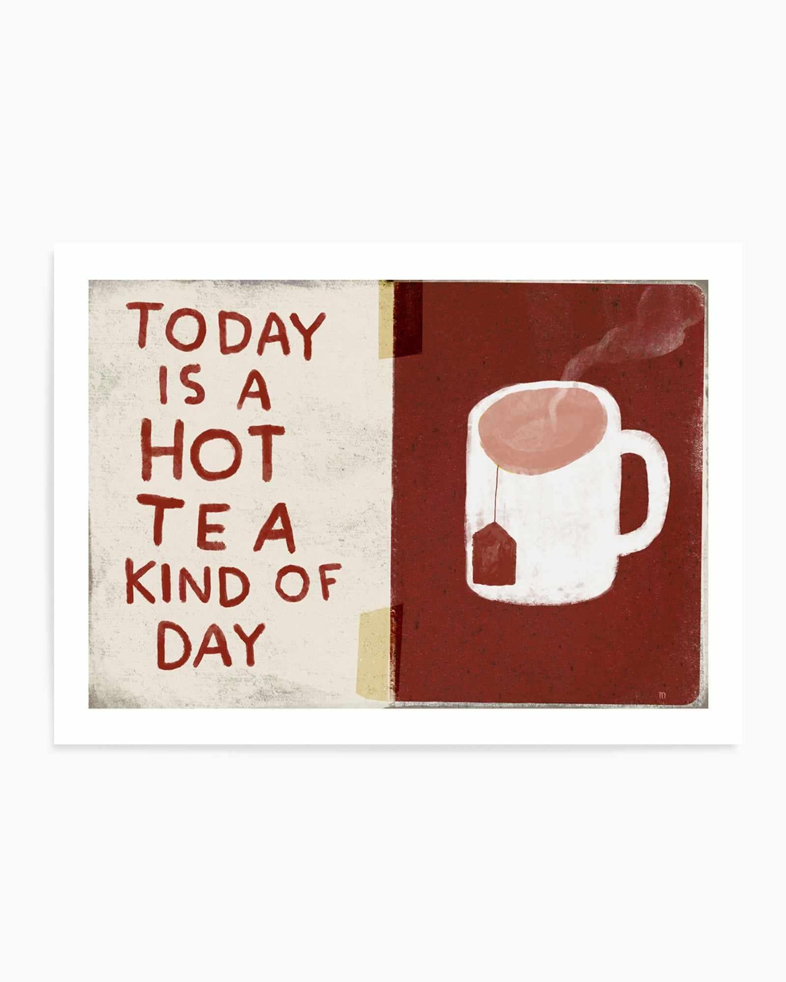 Hot Tea Day by Marco Marella | Art Print from Olive et Oriel where you can shop wallpaper and artworks online