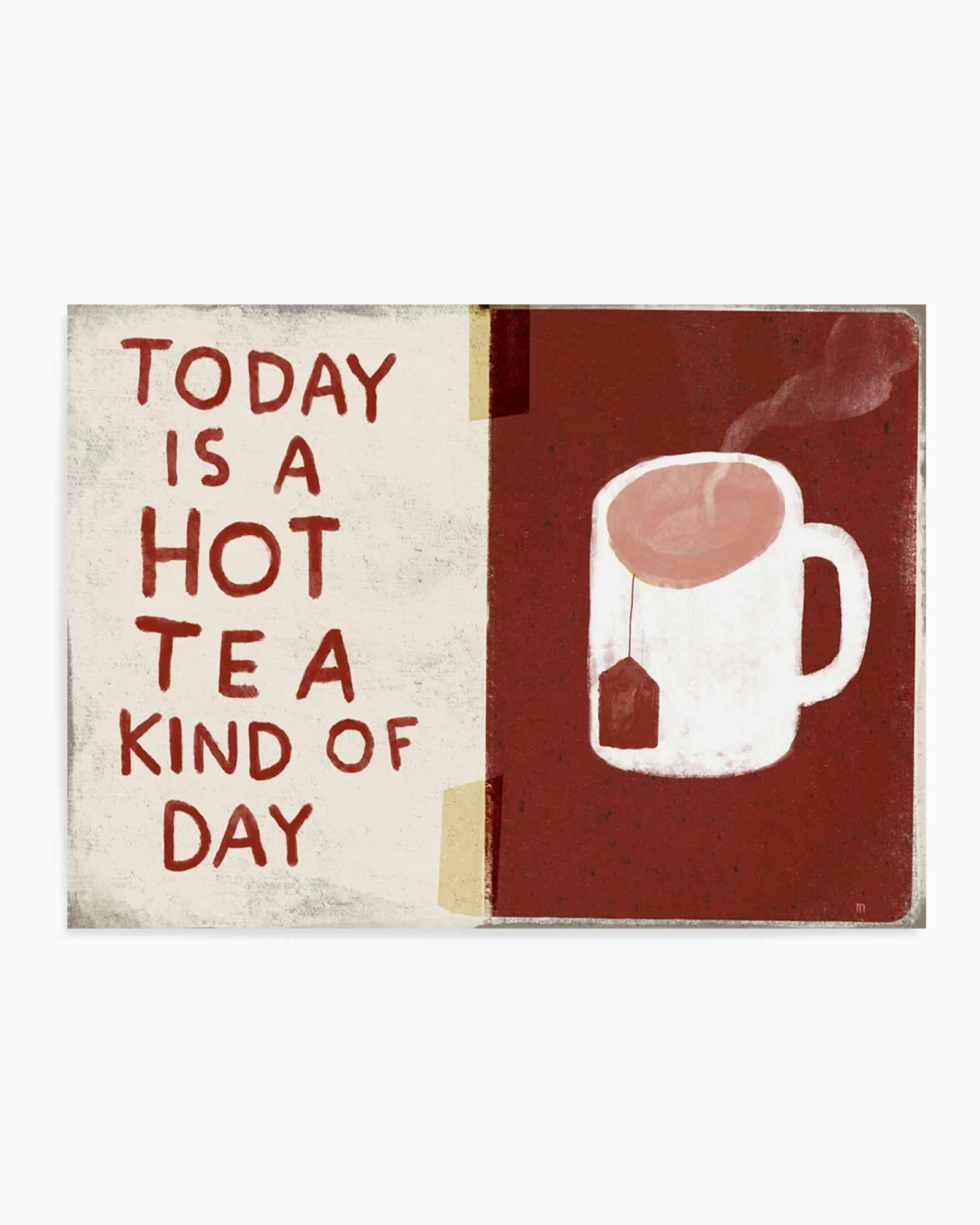 Hot Tea Day by Marco Marella | Art Print from Olive et Oriel where you can shop wallpaper and artworks online