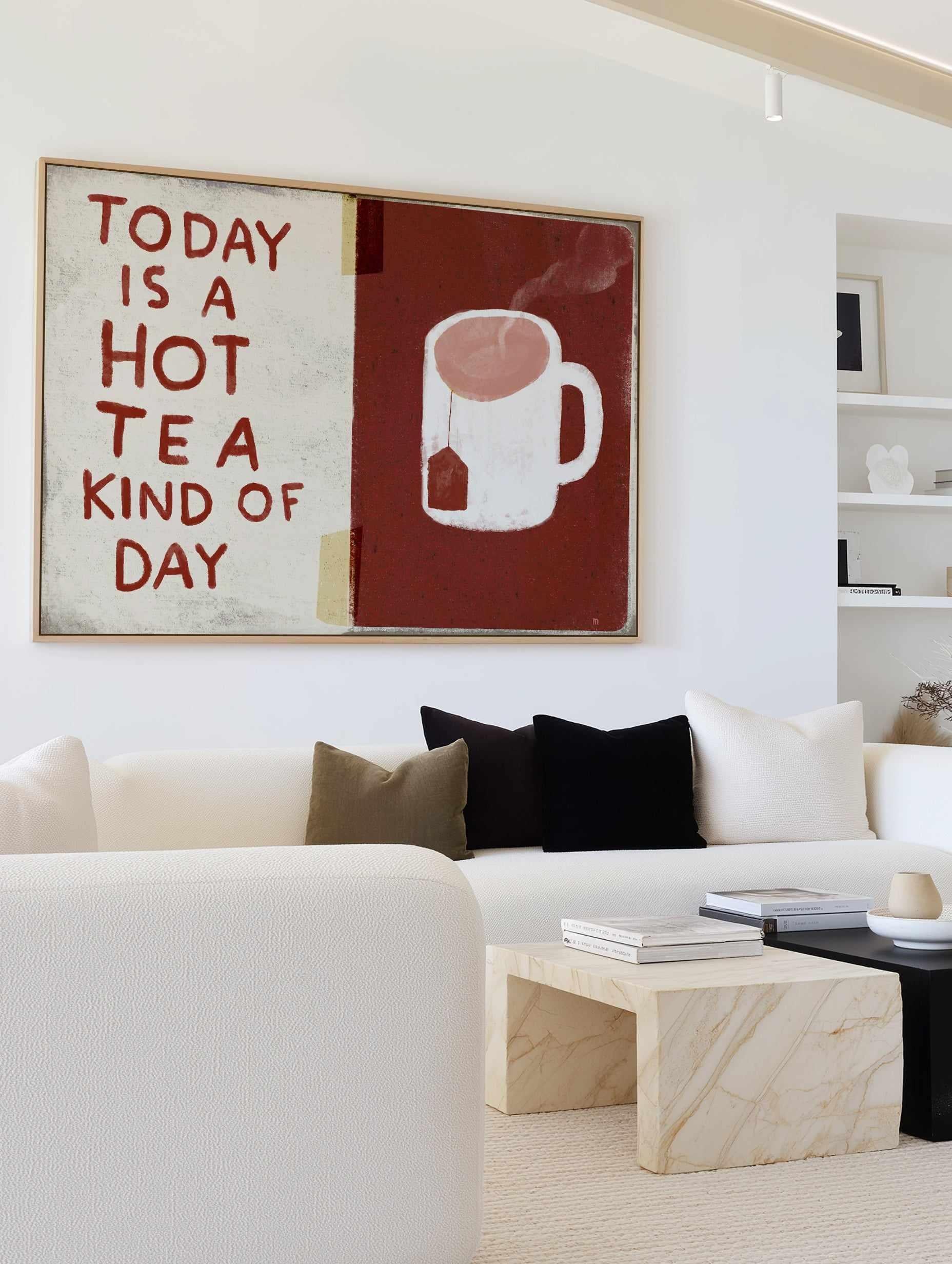 Hot Tea Day by Marco Marella | Framed Canvas Art Print from Olive et Oriel where you can shop wallpaper and artworks online