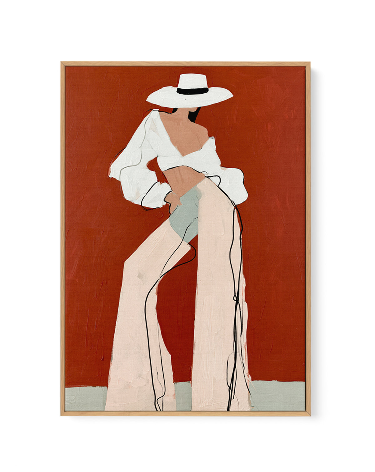 Hot in Texas | Framed Canvas Art Print